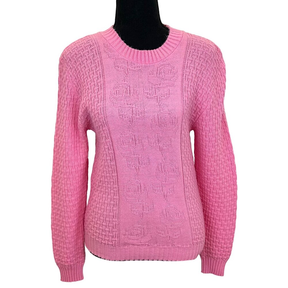 VINTAGE 70s-80s Pink Knit Pullover Sweater
